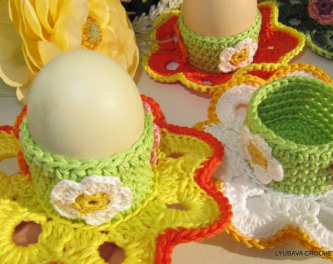 CROCHET PATTERN* Easter Egg Holder Tutorial Pattern, Easter Crochet Decor Easy Pattern, Crochet Home Decor Gifts, Download PDF #49 Milimagfa