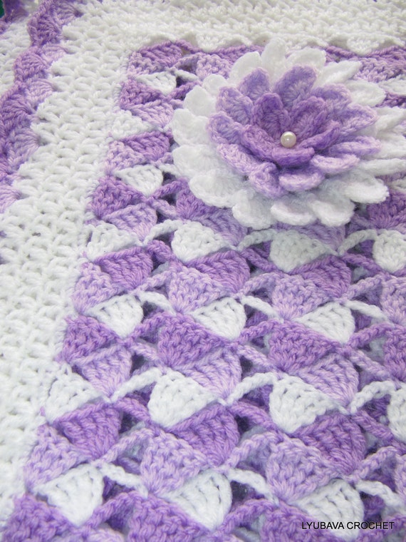 lilac baby blanket