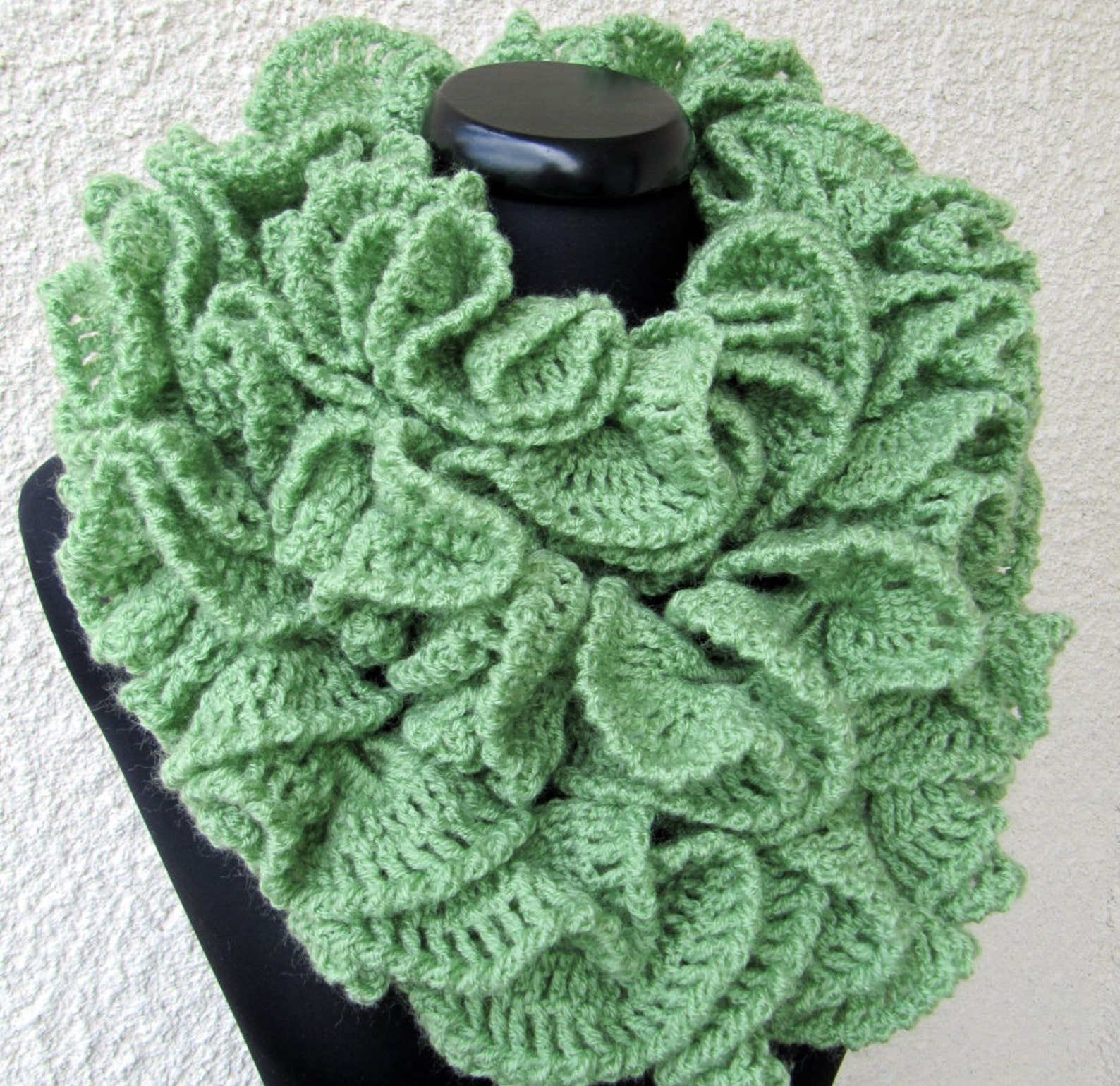 CROCHET PATTERN Ruffle Scarf Unique Crochet Pattern Scarf Etsy