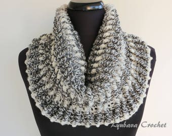 Crochet PATTERN Cowl Scarf for Men and Women. Easy crochet cowl scarf tutorial pattern. Download PDF Pattern #238