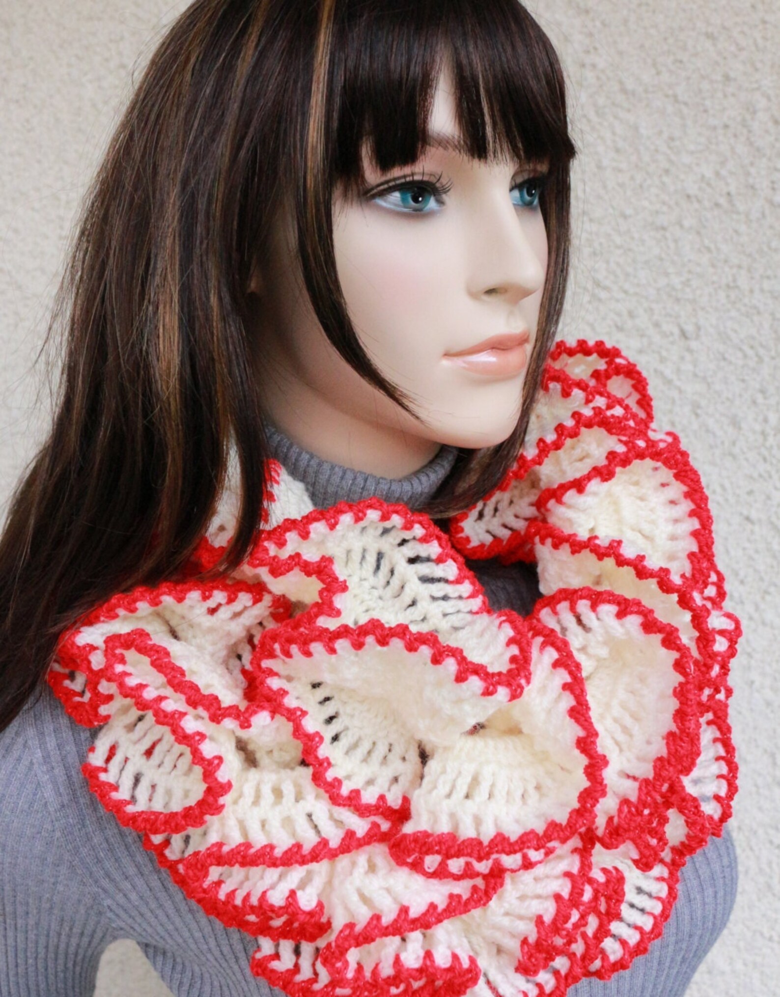 CROCHET PATTERN Ruffle Scarf Crochet Pattern. Unique Scarf Etsy