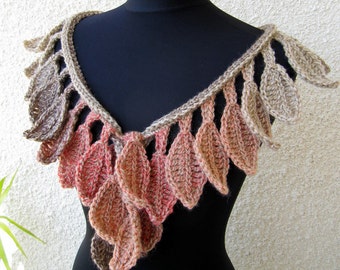Crochet Scarf Pattern: Autumn Leaves Lariat (PDF Download) #50