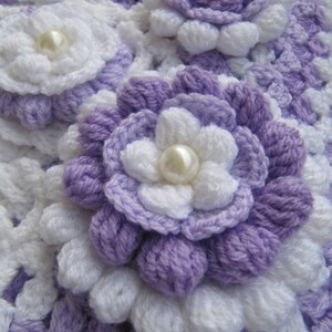 CROCHET PATTERN Flower Lilac Mosaic, Beautiful Flower Unique Design Easy Pattern, Crochet 3D Flowers Diy Gifts, Download PDF Pattern 75 image 4