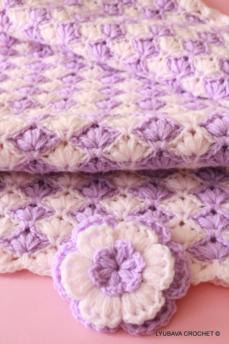 Crochet Blanket PATTERN Baby Blanket Crochet Pattern Lilac Etsy