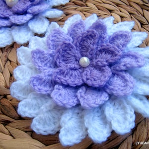 Crochet PATTERN Beautiful Lilac Baby Blanket with Flower. Easy crochet baby blanket tutorial pattern. Baby shower gift DIY. Download PDF 23 image 4