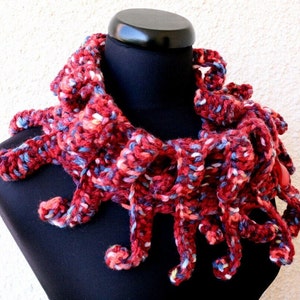 Crochet PATTERN Scarf Carnival. Easy crochet scarf unique design. Chunky scarf fast pattern. Beginner crochet pattern. Download PDF 156 image 7
