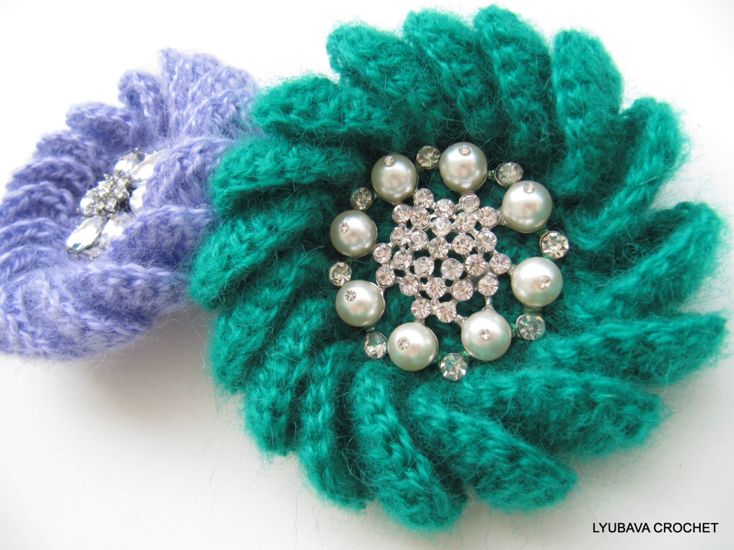 38 Mohair Crochet Patterns for Luxurious Layers, Accessories, and Cozy Home Projects 17 Mohair Flower Brooch Crochet Pattern: DIY Tutorial (