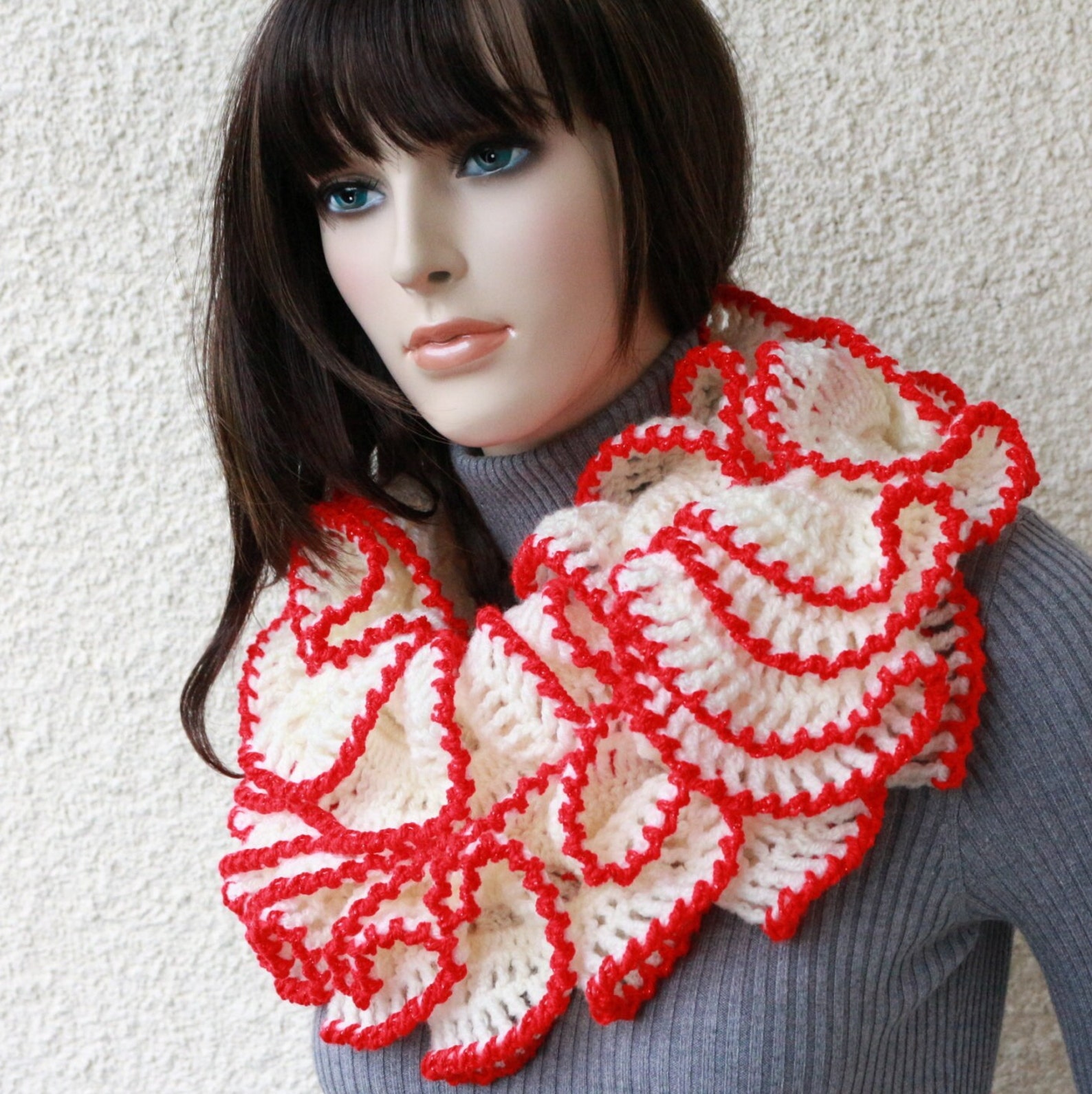 CROCHET PATTERN Ruffle Scarf Crochet Pattern. Unique Scarf Etsy