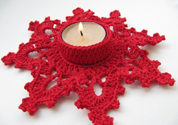 Easy DIY Snowflake Candle Holder - Little Red Window