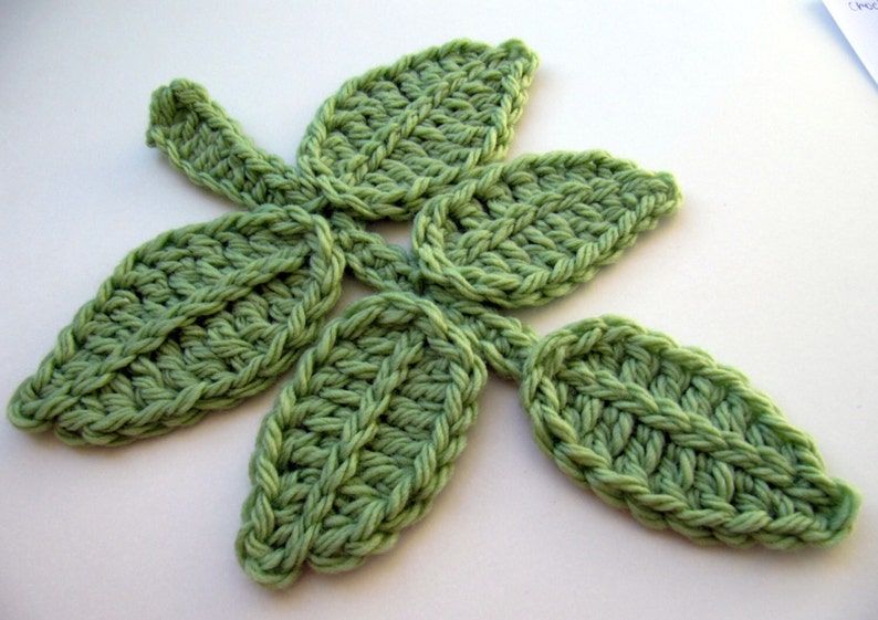 Crochet PATTERN Branch of Leaves. Crochet leaves tutorial pattern. Leaves on branch crochet pattern. Crochet leaves pattern Download PDF 76 image 4
