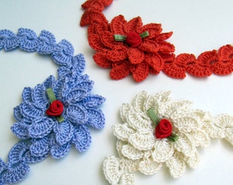 Crochet Flower Headband Baby Girl, Unique Crochet Flower Headband Hand Crocheted, Baby Girl Crochet Gift, Handmade Crochet Baby Shower Gift