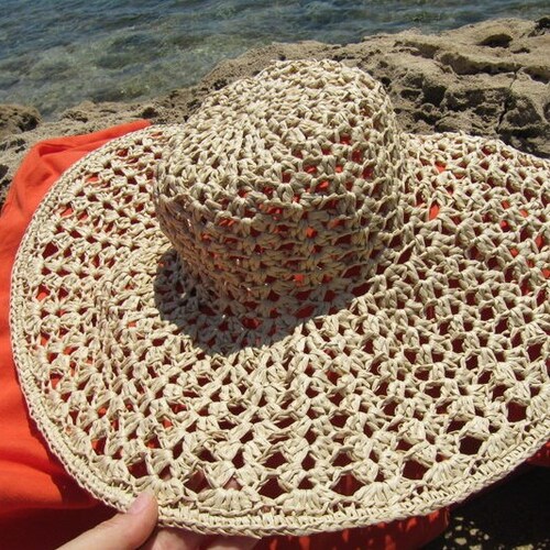 Crownless Sun Hat Crochet Pattern PDF - Etsy