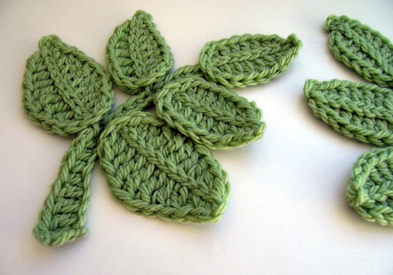 Crochet PATTERN Branch of Leaves. Crochet leaves tutorial pattern. Leaves on branch crochet pattern. Crochet leaves pattern Download PDF 76 image 1
