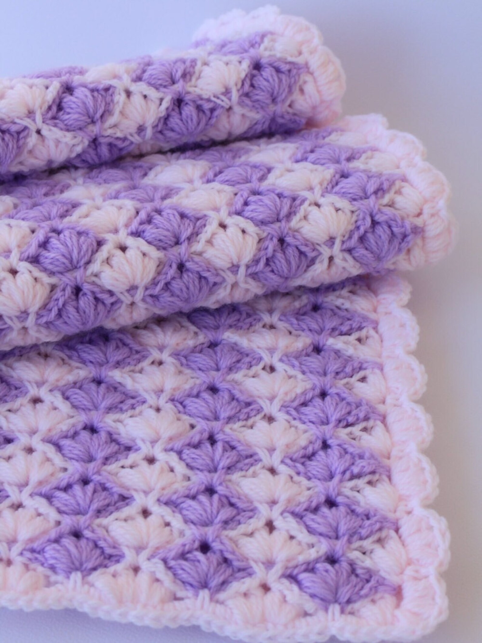 CROCHET PATTERN Baby Blanket. Lilac Lily Blanket With Crochet Etsy