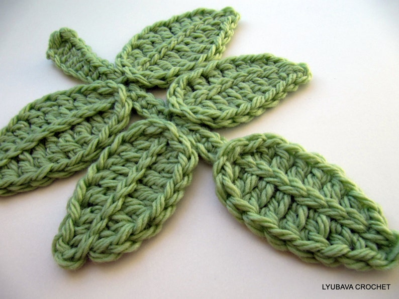Crochet PATTERN Branch of Leaves. Crochet leaves tutorial pattern. Leaves on branch crochet pattern. Crochet leaves pattern Download PDF 76 image 5