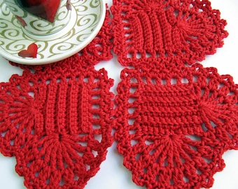 Crochet Heart Coaster Pattern: Easy DIY Home Decor (PDF Download #38)
