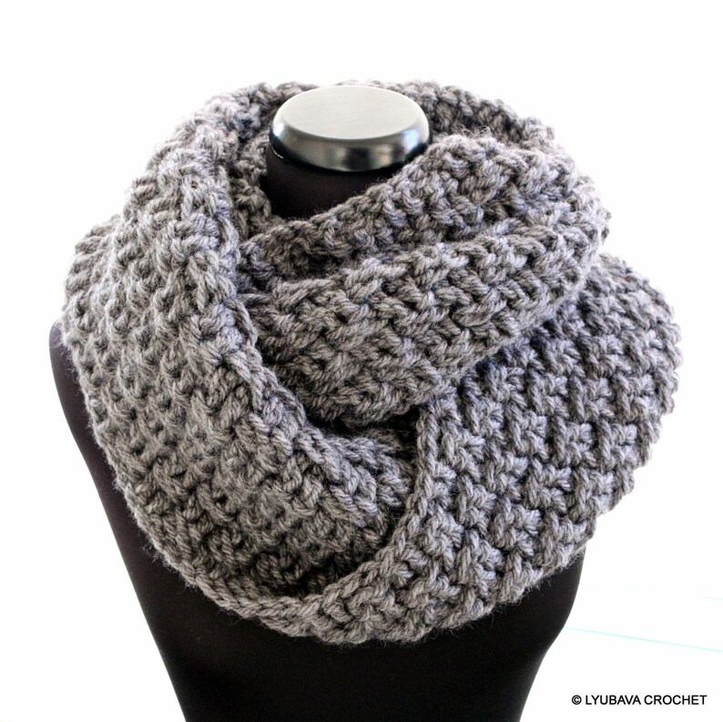 Infinity Scarf Crochet PATTERN Chunky Scarf Pattern Unisex Etsy