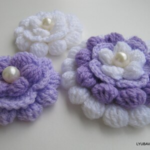 CROCHET PATTERN Flower Lilac Mosaic, Beautiful Flower Unique Design Easy Pattern, Crochet 3D Flowers Diy Gifts, Download PDF Pattern 75 image 3