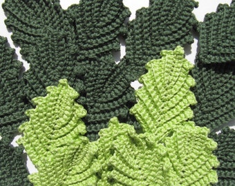 CROCHET PATTERN Leaf, Irish Crochet Leaves Pattern, Crochet Leaves Applique Pattern, Spring Autumn Leaves Crochet, Download PDF Pattern #20