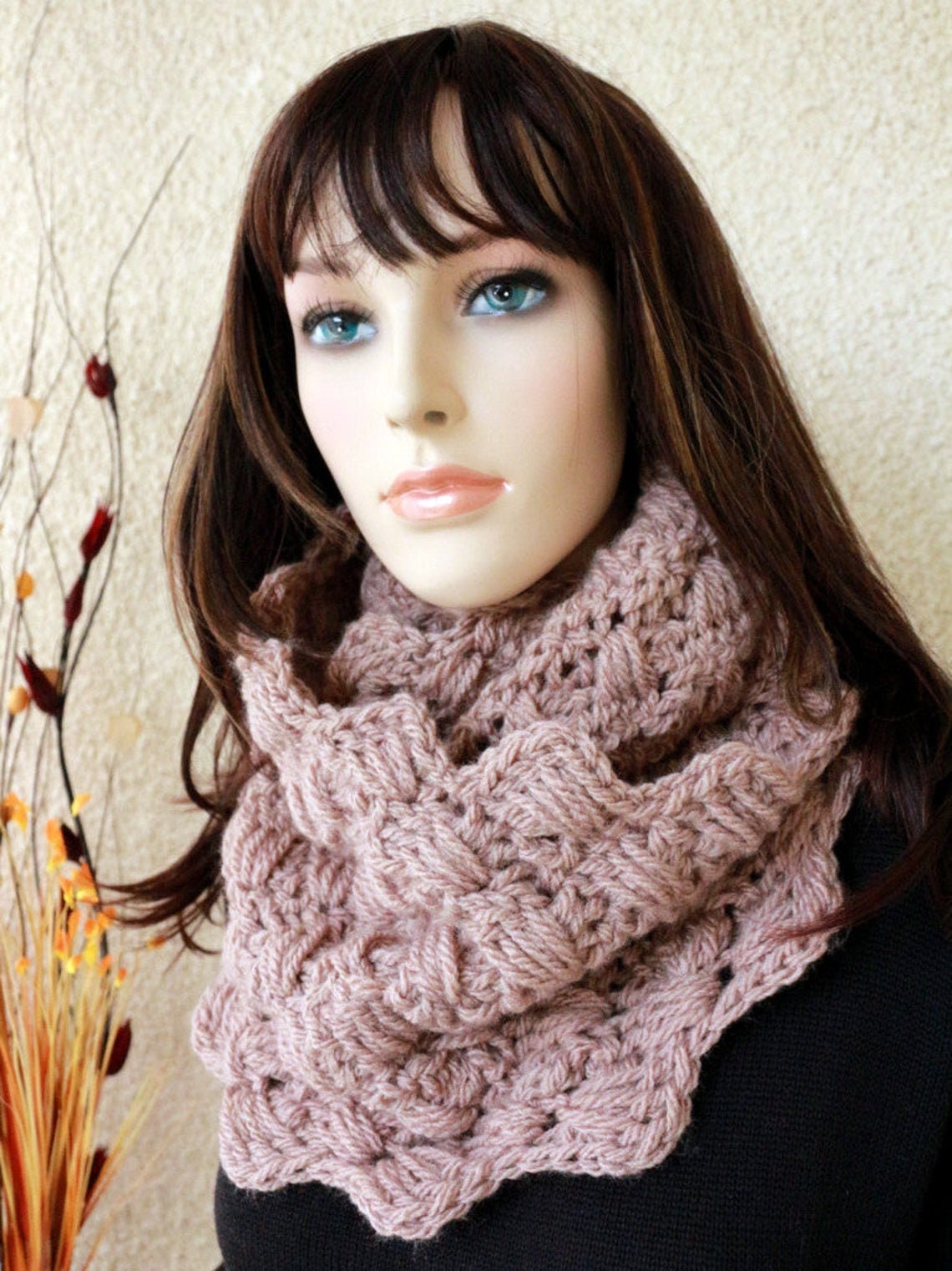 Chunky Crochet Infinity Scarf Pattern: Easy DIY Circle Scarf (PDF ...
