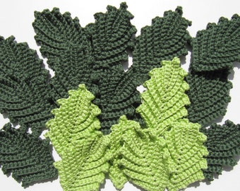 CROCHET PATTERN* Leaf, Crochet Flower Leaves Applique Easy Tutorial Pattern, Spring Autumn Leaves Crochet Pattern, Download PDF Pattern #20
