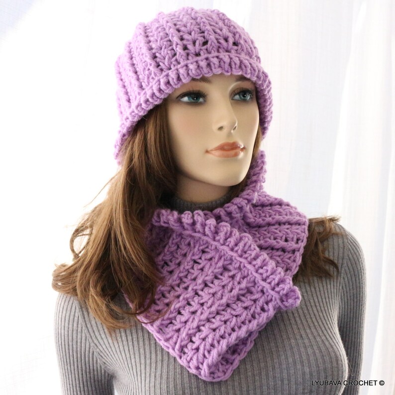 Women's Crochet PATTERNS Set. Chunky Crochet Hat Pattern Etsy