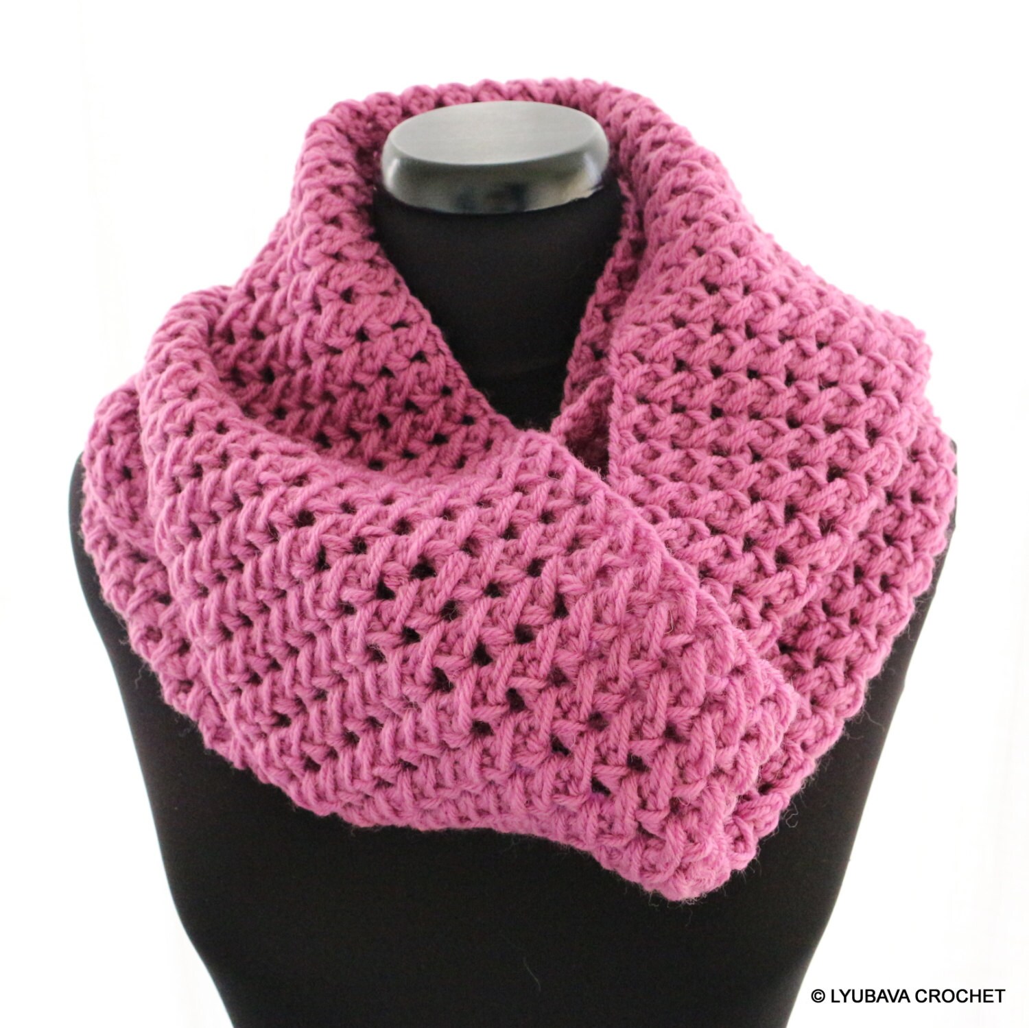 Crochet Cross Stitch Infinity Scarf PATTERN Circle Scarf | Etsy