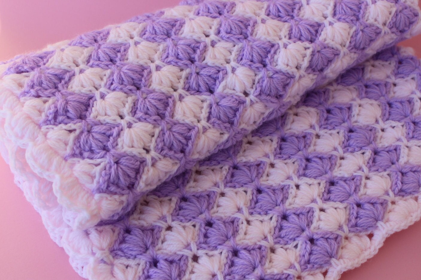 Purple Sweet Dreams Baby Blanket Crochet Pattern – Free - A More Crafty Life