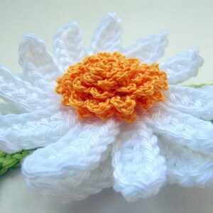 Crochet PATTERN Gerbera Daisy Flower. Easy crochet flower tutorial pattern. Spring Summer crochet flower beginner pattern. Download PDF 79 image 3