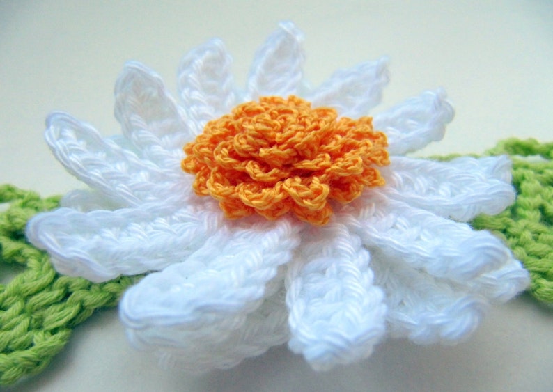 Crochet PATTERN Gerbera Daisy Flower. Easy crochet flower tutorial pattern. Spring Summer crochet flower beginner pattern. Download PDF 79 image 3