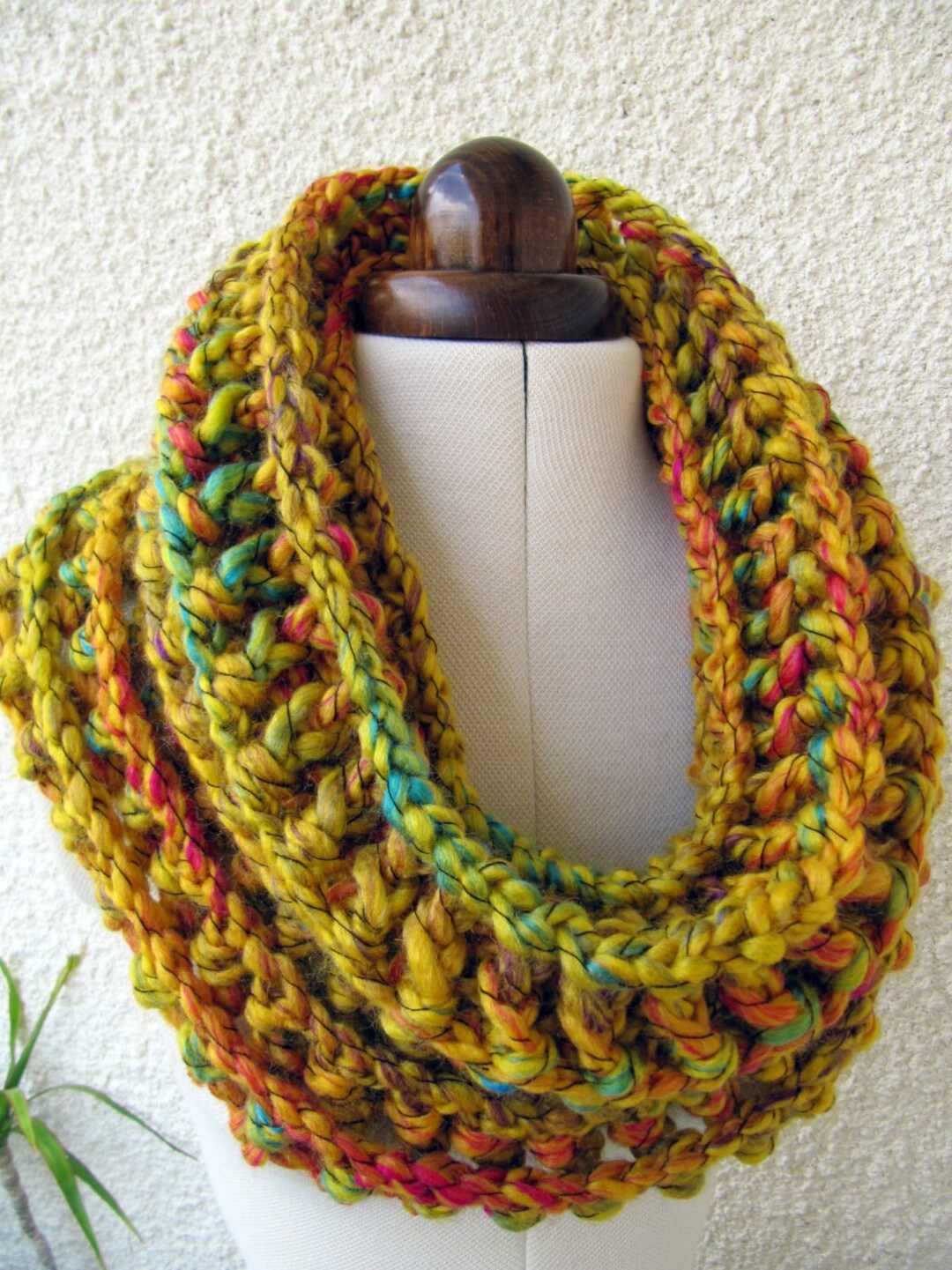 Crochet Scarf Pattern: Chunky Mustard Cowl (PDF Download #69) - Etsy