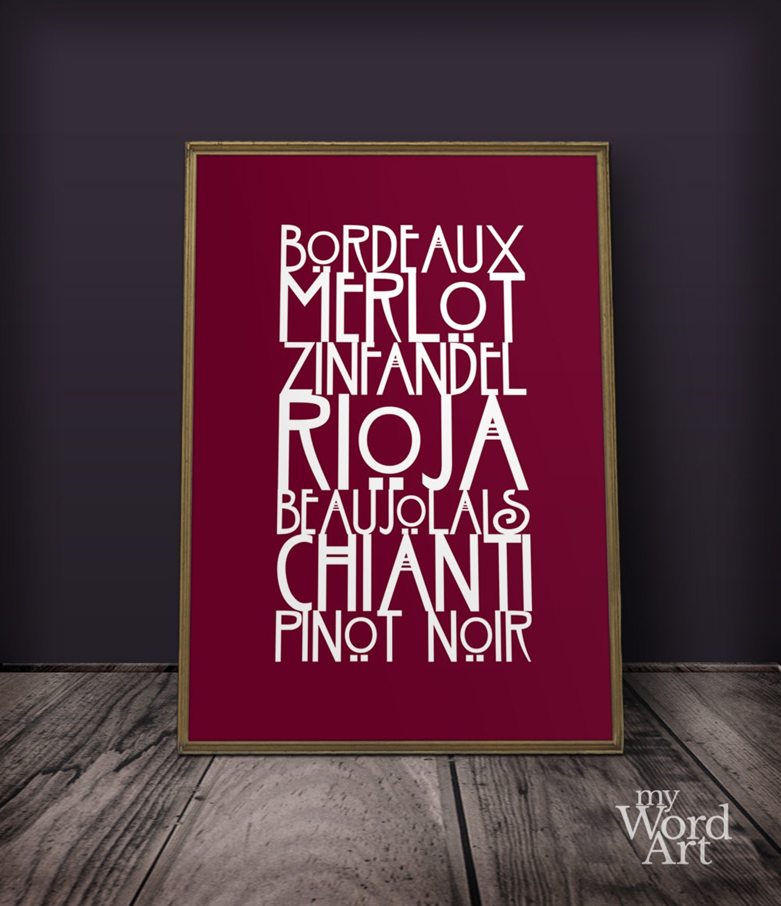 Red Wine Print Wine Wall Art Wine Wall Decor Kitchen Wall Etsy