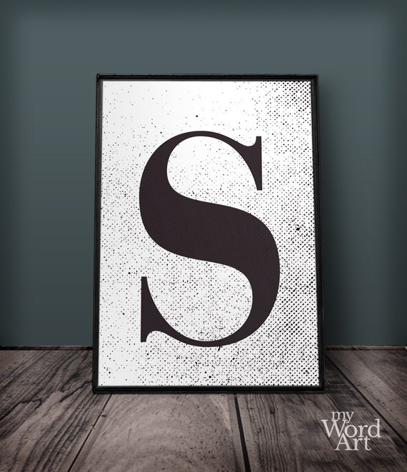 Letter S Print Wall Art Decor Printable