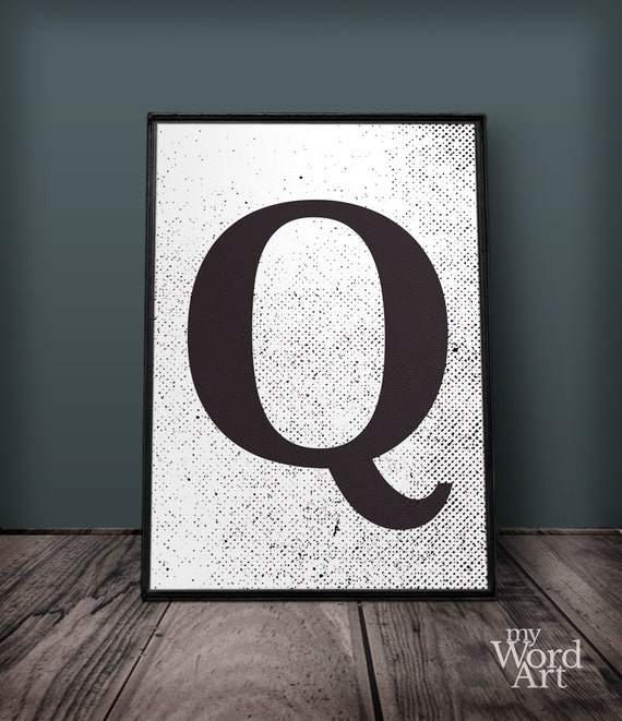 Letter Q Print Wall Art Decor Printable