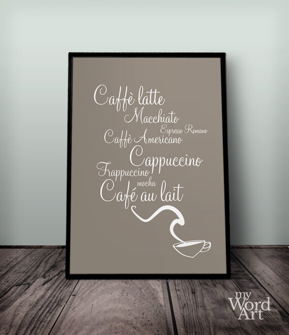 Coffee Print Coffee Wall Art Printable Coffee Wall Art - Etsy