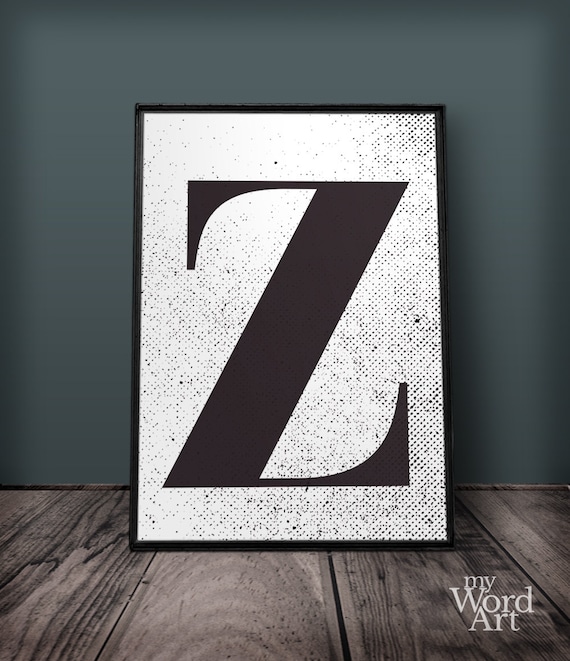 Letter Z Print Wall Art Decor Printable