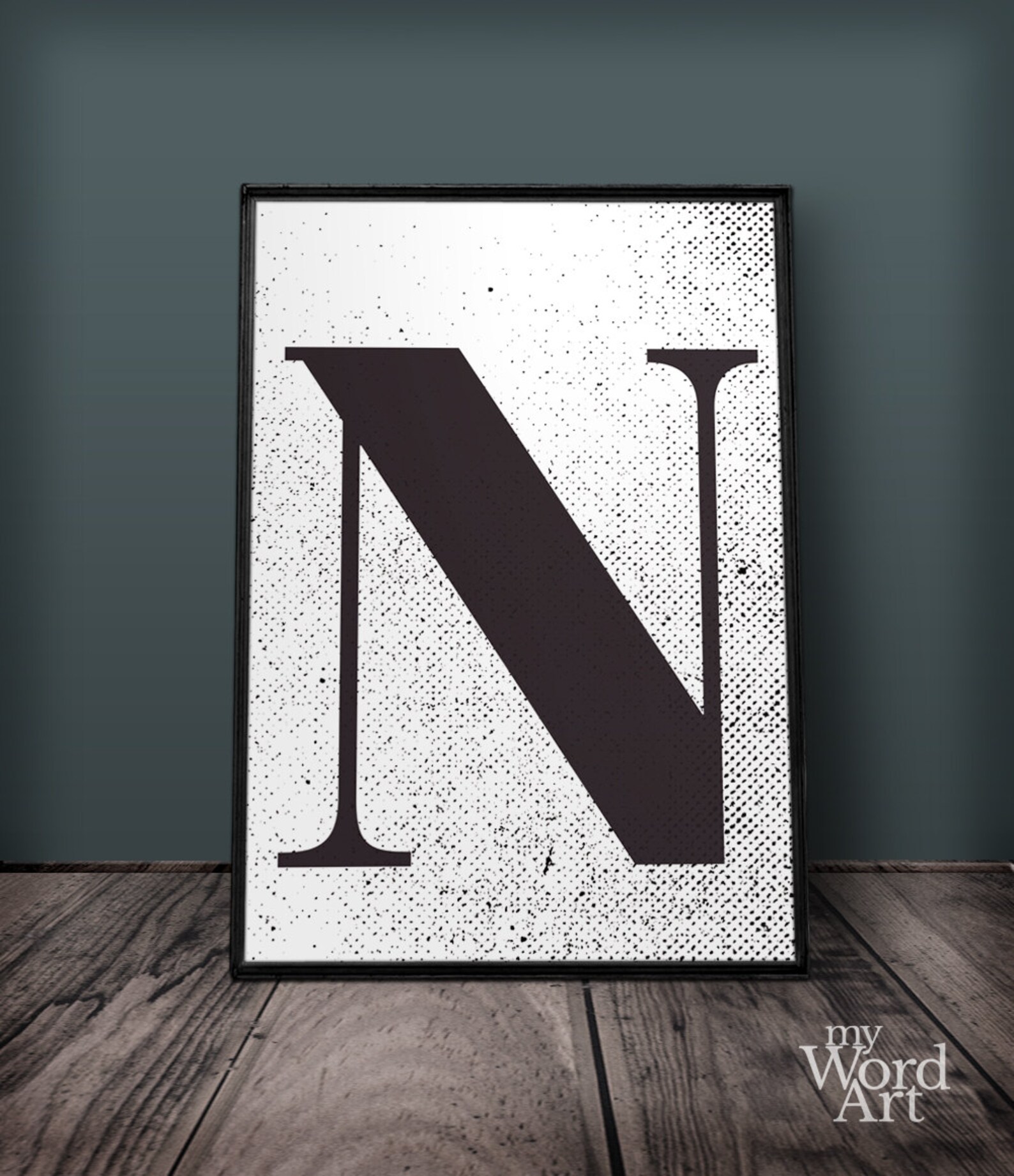 Letter N Poster, Letter Wall Art, Letter Wall Decor, Printable Letters