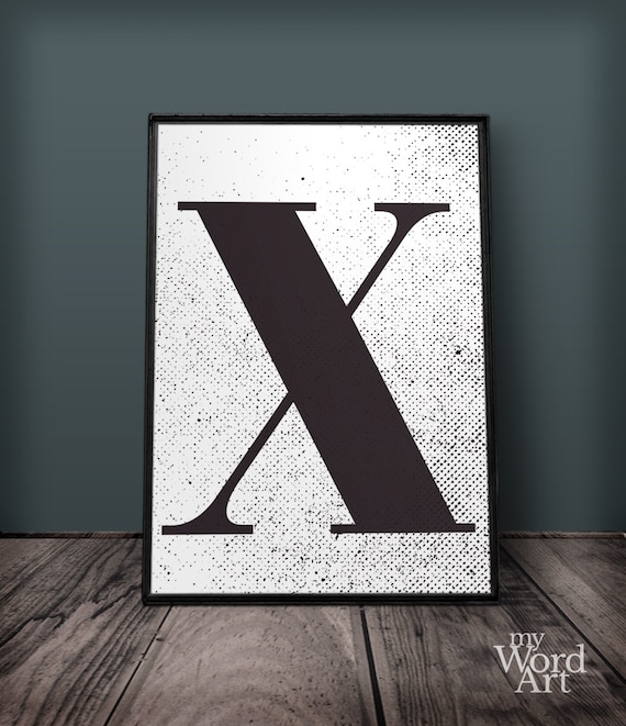 letter x print letter wall art letter wall decor printable etsy