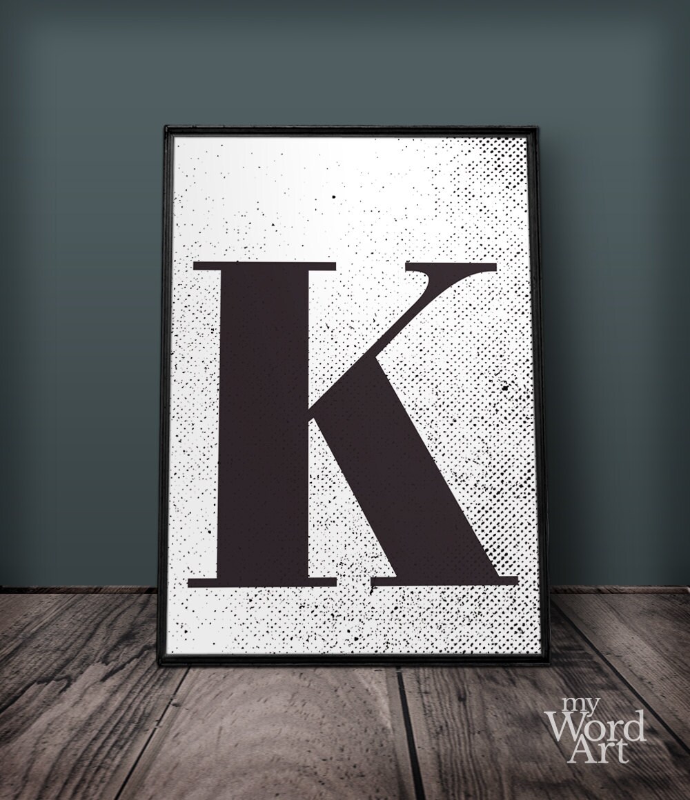 letter k print letter wall art letter wall decor printable etsy canada