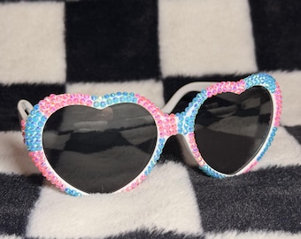 Bedazzled Heart Sunglasses | Rhinestone Shades