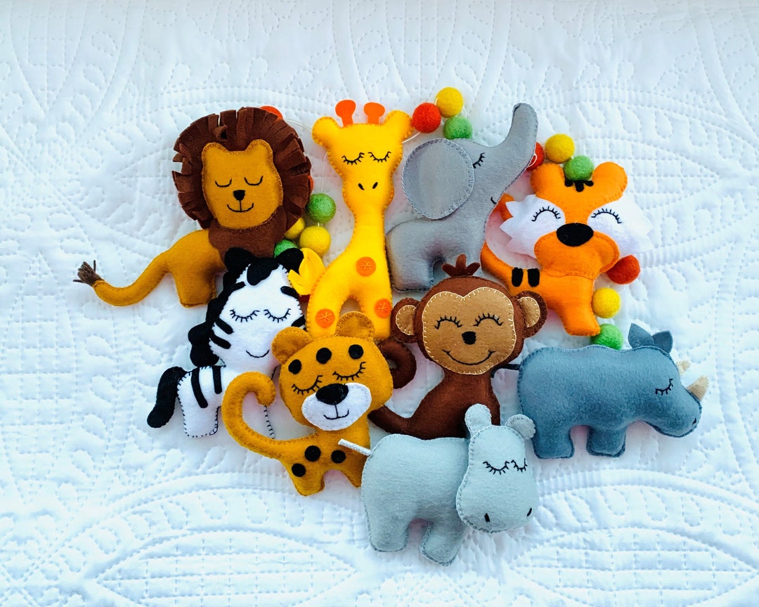 Felt Safari Animal Custom Bunting Garland Wall Decoration With Felt
