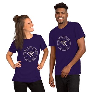 Offline Club Est. 2026 T-Shirt, Digital Detox Minimal Tee, Modern Anti-Social Club Emblem