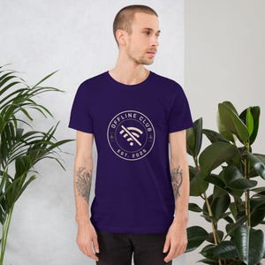 Offline Club Est. 2026 T-Shirt, Digital Detox Minimal Tee, Modern Anti-Social Club Emblem
