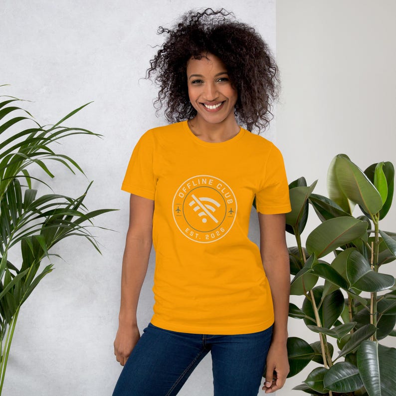 Offline Club Est. 2026 T-Shirt, Digital Detox Minimal Tee, Modern Anti-Social Club Emblem