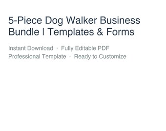 5-Piece Dog Walker Business Bundle | Templates & Forms