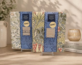 Juego de funda nórdica King de William Morris, disponible en 2 diseños, de algodón, con estampado floral, estilo cottagecore inglés.