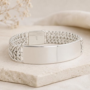 Sterling Silver Mexican Id Bracelet - Etsy