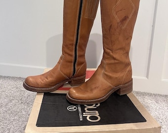 Vintage Womens Dingo Acme Campus Boots Size 7M With Box Coyboy Western Riding