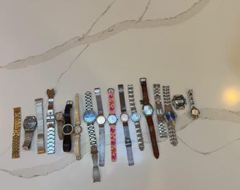 Lote de repuestos para relojes antiguos Seiko Pulsar Stuhrling, correas sin probar.