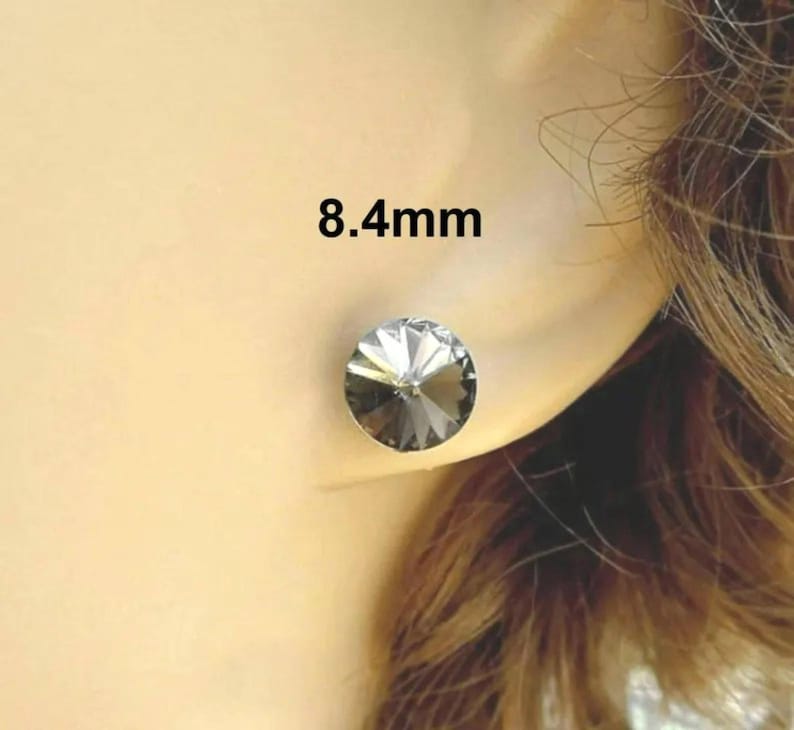 Pendientes de cristal con forma de sombra dorada, pendientes de cristal dorado, pendientes grandes de cristal Rivoli imagen 6